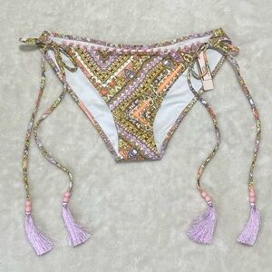 Victoria's Secret Paisley Tassels Ties Bikini